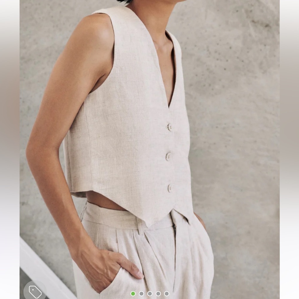 DISSH Vest and trouser Linen Set. WORN ONCE SIZE 2 - Picture 4 of 4